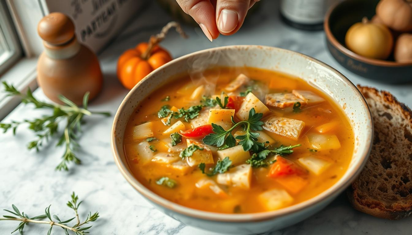 Comforting family dinner served at home