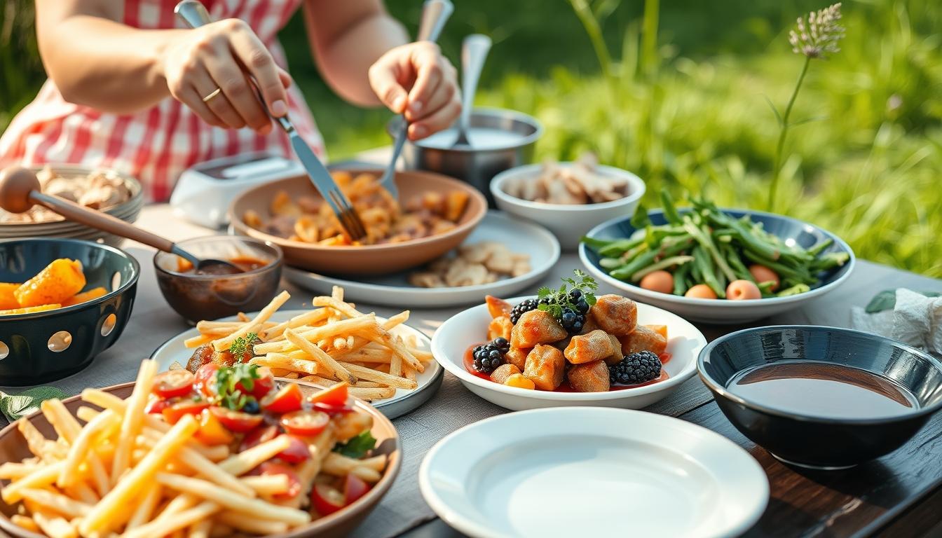 Seasonal meal prepared in a home kitchen